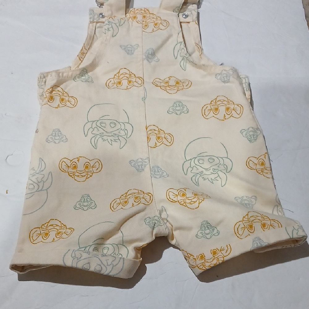 Cream and Blue Overalls with Bib Straps - Picture 4 of 4